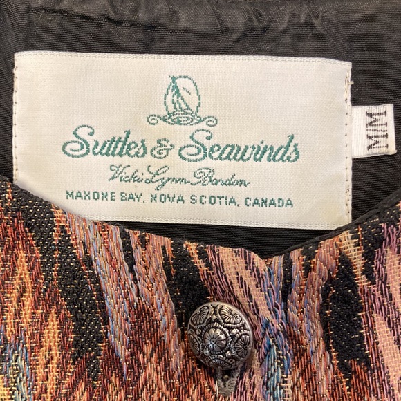 🔥 Suttles & Seawinds Vintage '92 Matchstick Tapestry Jacket Medium 🔥 - Picture 5 of 11